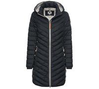 camel active Damen Steppmantel mit Fischgrat-Muster Nachtblau, womenswear-34