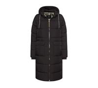 camel active Damen Steppmantel mit verstellbarem Saum und fester Kapuze Schwarz, womenswear-36