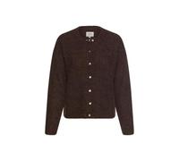 camel active Damen Strickjacke mit gerader Passform | Langarm Strickjacke mit einer Knopfleiste und Rundhalsausschnitt im Straight Fit