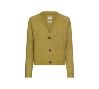 camel active Damen Strickjacke mit Raglanärmeln und Knopfverschluss Oliv, Womenswear-XXL