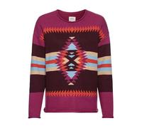 camel active Damen Strickpullover mit eingearbeiteten Mustern Lila-Braun Womenswear-L