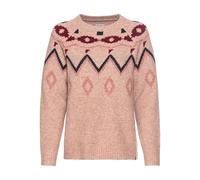 camel active Damen Strickpullover mit Norwegermuster Pink-Rot Womenswear-M