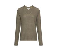 camel active - Strickpullover mit V-Ausschnitt shadow khaki - Gr. - M