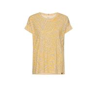 camel active Damen T-Shirt mit Rundhalsausschnitt Gelb AOP, Womenswear-L