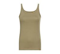 camel active Damen Top aus Reiner Baumwolle Hellkhaki, Womenswear-M