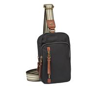 camel active Damen Umhängetasche mit gestreiftem Gewebeband Schwarz, Womenswear-M