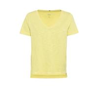 camel active Damen V-Neck T-Shirt aus Organic Cotton Limoncello, Womenswear-S