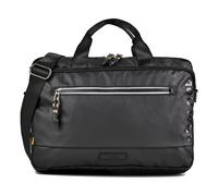 Aktentasche CAMEL ACTIVE "Explore", Damen, Gr. B/H/T: 40cm x 28cm x 16cm, schwarz, Polyester, bedruckt, beschichtet, clean, Taschen, Laptoptasche mit reflektierende Reißverschlüssen (74655238-0) schwa