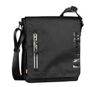 Umhängetasche CAMEL ACTIVE "Explore", Damen, Gr. B/H/T: 23,5cm x 27,5cm x 12cm, schwarz, Textil, bedruckt, beschichtet, clean, Taschen Umhängetasche, Unisex Schultertasche im Outdoor-Casual-Wear Look