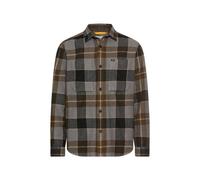 camel active - Flanellhemd mit Kontrastdetails und Brusttaschen asphalt - Gr. - 4XL