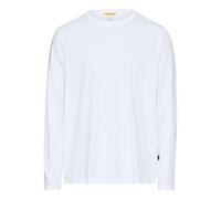 Langarmshirt CAMEL ACTIVE, Herren, Gr. XXL, weiß, Obermaterial: 71% Baumwolle, 25% Polyester, 4% Elasthan, unifarben, casual, regular fit taillenbedeckt, Rundhals, Langarm gerader Abschluss, Shirts (8