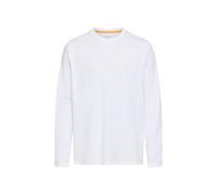 Langarmshirt CAMEL ACTIVE, Damen, Gr. M, weiß, Jersey, Obermaterial: 71% Baumwolle, 25% Polyester, 4% Elasthan, unifarben, hüftbedeckend, Rundhals, abgesteppte Kante, Shirts Langarmshirt, Longsleeve m