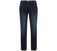 Regular-fit-Jeans CAMEL ACTIVE, Herren, Gr. 32, Länge 30, blau (night blau), Denim/Jeans, Obermaterial: 85% Baumwolle, 13% Polyester, 2% Elasthan, unifarben, regular fit knöchellang, Jeans, mit Leder-