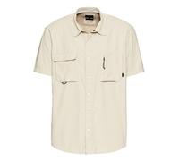 camel active Herren Kurzarmhemd mit Cooling Effekt Beige, Menswear-XXL