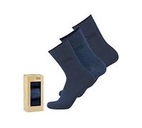 camel active Herren Socken, 3er Pack - Box, Basic Socken, Bio-Baumwolle Blau 43-46