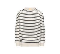 camel active - Gestreiftes Sweatshirt mit Rundhalsausschnitt offwhite - Gr. - XL