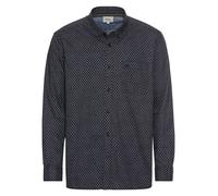 camel active Herren Langarmhemd mit Minimal-Print Dunkelblau-Rot Menswear-L