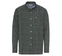 camel active Herren Langarmhemd mit Minimal-Print Grün-Weiß Menswear-XXL
