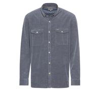 camel active Herren Langarm Hemd in Regular Fit aus Cord Denim Blau Menswear-XL