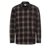 camel active Herren Langarm Hemd aus Reiner Baumwolle Sepiabraun Menswear-M