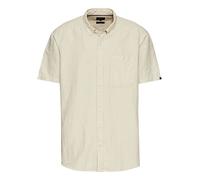 Camel Active Herren Kurzarmhemd aus Baumwoll-Leinenmix Beige XL
