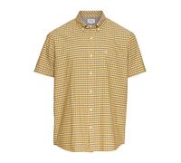 camel active Herren Kariertes Kurzarmhemd aus Baumwolle Orange, Menswear-XXL