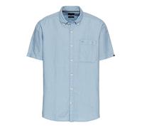 Camel Active - Kurzarmhemd aus einem Baumwoll-Leinenmix smoke blue - Gr. - M