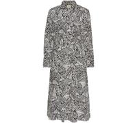 camel active Hemdblusenkleid mit Kordel Schwarz/Weiß (Größe: L) 40 schwarz