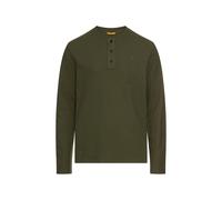 camel active Herren Henleyshirt aus Reiner Baumwolle Waldgrün, menswear-3XL