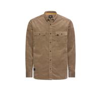 Langarmhemd CAMEL ACTIVE, Herren, Gr. 3XL, N-Gr, braun (sepia braun), Cord, Obermaterial: 98% Baumwolle, 2% Elasthan, unifarben, regular fit hüftbedeckend, Rundhals, 2-Knopf-Manschette, Hemden, Cordhe