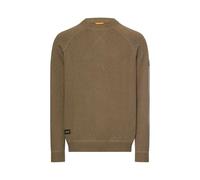 camel active - Strickpullover mit Rundhalsausschnitt deep olive - Gr. - L