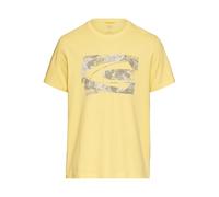 camel active T-Shirt mit Logo und Rundhalsausschnitt in Pastellgelb, Größe 3XL