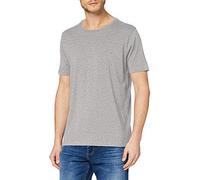 camel active Herren Basic Kurzarm Rundhalsausschnitt aus Reiner Baumwolle T-Shirt, Silber Melange, 5XL