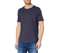 camel active Herren Basic Kurzarm T-Shirt mit Rundhalsausschnitt aus Reiner Baumwolle Dunkelblau, Menswear-M