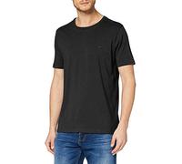 camel active Herren Basic Kurzarm T-Shirt mit Rundhalsausschnitt aus Reiner Baumwolle Schwarz, Menswear-XXL