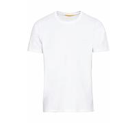 camel active Herren Basic Kurzarm T-Shirt mit Rundhalsausschnitt aus Reiner Baumwolle Weiß, Menswear-XXL