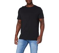 camel active Herren Basic Kurzarm T-Shirt mit Rundhalsausschnitt Schwarz, menswear-6XL