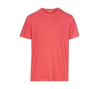camel active Herren Basic T-Shirt aus Reiner Baumwolle Rot, Menswear-M