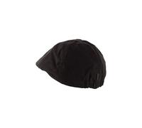 camel active Herren Baumwoll-Flat mit Flexibler Passform Schwarz, Menswear-L