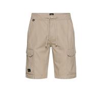 Cargoshorts CAMEL ACTIVE, Herren, Gr. 33, N-Gr, light beige, Web, Obermaterial: 80% Baumwolle, 20% Leinen, unifarben, regular fit knielang, Hosen, mit Kordelzug und mit Leinen (18959161-33) light beig