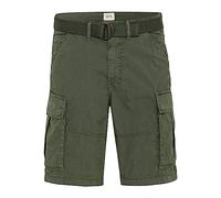 Camel active Herren Cargo Shorts Regular Fit Houston mit Geflochtenen Gürtel Cargos , Grün , 30W