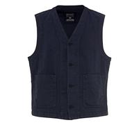 camel active Herren Casual Weste aus einem Baumwoll-Leinenmix Dunkelblau, menswear-52