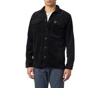camel active Herren Cord Overshirt aus Reiner Baumwolle Schwarz, Menswear-M