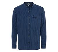 camel active Herren Denim Streifenhemd aus Reiner Baumwolle Blau, menswear-5XL