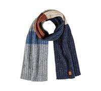 camel active Herren Dicker Strickschal aus einem Wollmix Blau menswear-OS