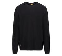 camel active Herren Feinstrickpullover aus Organic Cotton Schwarz, Menswear-S