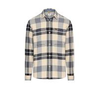 Flanellhemd mit Kontrastdetails und Brusttaschen Blau XXL