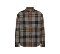 camel active Herren Flanellhemd mit Kontrastdetails und Brusttaschen Schwarz, Menswear-L