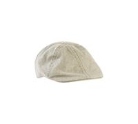 Camel Active Herren Flat Cap Baumwoll-Leinen-Mix mit Label-Stitching Oliv Größe M