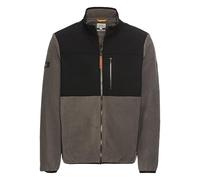camel active Herren Fleecejacke mit Stehkragen aus recyceltem Material Steingrau, Menswear-L